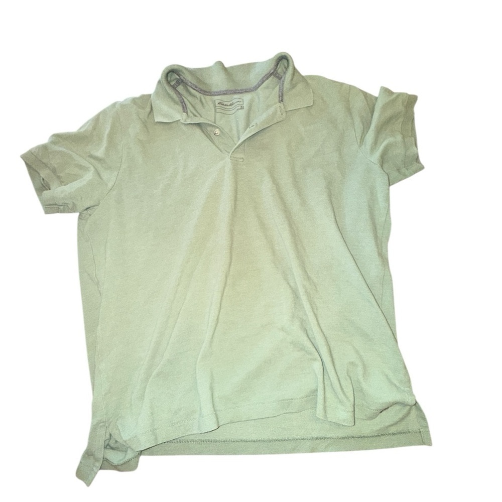 Eddie Bauer Light Olive Green Polo - Picture 2 of 5